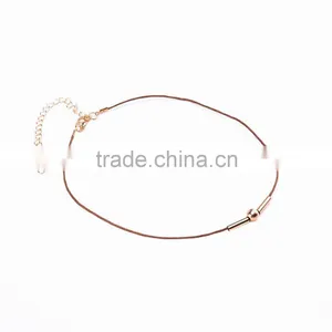 Hot New Torques Bijoux Plain Velvet Ribbon Pendant Necklace Maxi Statement Chokers Necklace for Women Jewelry thumbnail-3