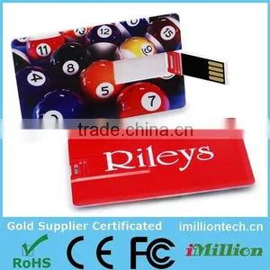 2016 Wholesale Customized Logo Full Capacity Bulk Waterproof Credit Card USB Flash Drive 2.0USB 1GB 2GB thumbnail-1