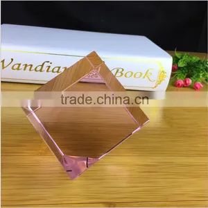 Crystal Block Paperweight 3D Laser EngravedCrystal Cube Factory thumbnail-5