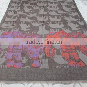 ELEPHANT CASHMERE PASHMINA SHAWLS TEXTILE thumbnail-1