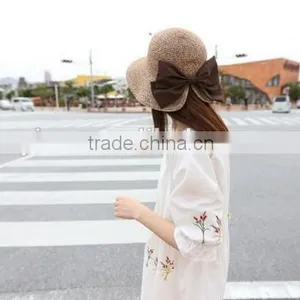 2016 Latest Factory Direct Ladies Custom Bucket Hat High Quality Big Butterfly Knot Cypress Hill Bucket Hat thumbnail-5