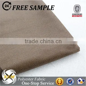 Polyester Bronzed Faux Suede Leather Fabric for Upholstery thumbnail-4