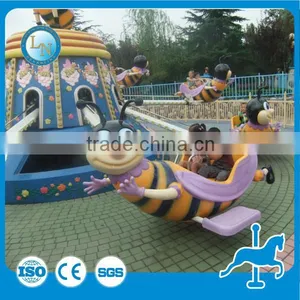 Theme Park Amusemetnt Kids Animated Games Rotary Bee Ride thumbnail-4