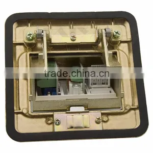 Floor Socket With VGA, RJ45 and 3RCA AV Female Port With Backside Screw Connection thumbnail-3