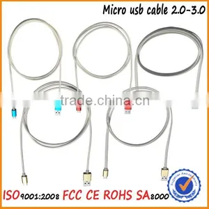 Aluminum Foil Shiled OD4.0 Custom Logo High Speed 2.0 Micro Usb Cable thumbnail-1