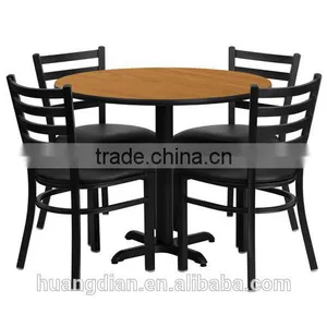 China Furniture Factory Custom Made Good Quality Cheap Price Wooden Restaurant Furniture Set Dining Chair and Table thumbnail-1