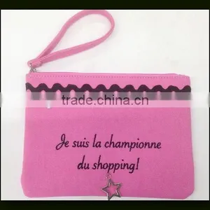 Fashion Cosmetic Leather Pouch With Embroidery(C 5075) thumbnail-2