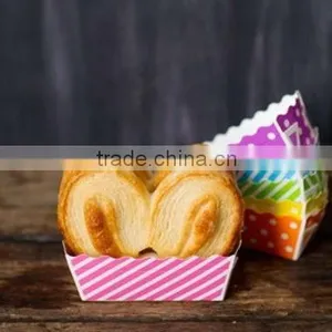Stripes and Dots Small Rectangle Paper Loaf Pans Baking Pans - Mini Cake Pans - Loaf Baking Pans 1.2" Wide X 3.1" Long X 1.4" h thumbnail-3