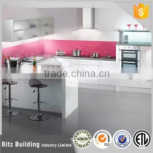 High Gloss Lacquer Pink Kitchen Cabinet thumbnail-1