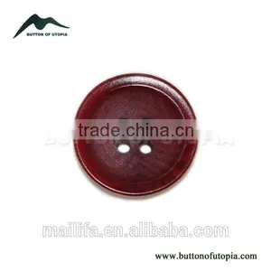 4 Holes Fancy DTM Red Natural Corozo Nut Buttons thumbnail-1