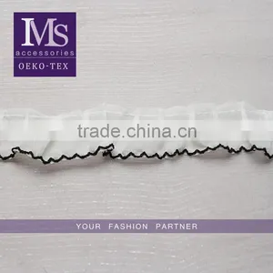 Good Price 3cm Width Folding Cotton French Tulle Lace for Dress thumbnail-1