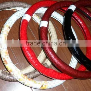 Red Black White Beige Universal Fashinal Design Steering Wheel Cover Car Steering Wheel Cover Various Matierals And Colors thumbnail-1