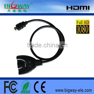 1080p Full-HD 2 Port 2 to 1 HDMI Switch Switcher 2 IN 1 OUT Hub With Remote Control for HDTV PS3 DVD thumbnail-2