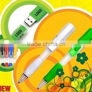 Creative Colorful Crystal Pen Usb Memory Plastic Transparent USB Pen Sticks Christmas Promition Gift With Your Logo thumbnail-2