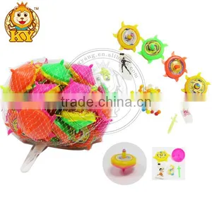 Plastic Spinning Top Candy Toy With Tattoo And Toy thumbnail-1