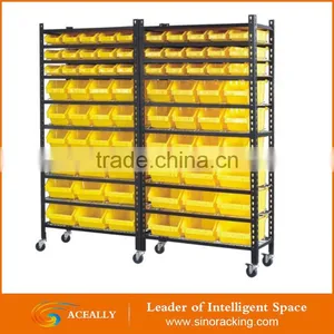 2017 Rivet Mobile Rack With Wheels Storage Bin Unit From China thumbnail-3
