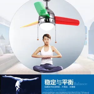 28''/36'' Colored Leaf Mini Baby Ceiling Fan With Led Light thumbnail-2