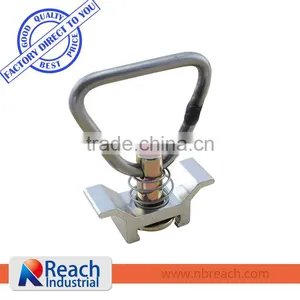 Aluminum Base Single Stud Fitting With Stainless Steel D Ring for L Track thumbnail-1