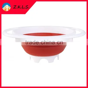 Collapsible Vegetable Fruit Silicone Colander thumbnail-3