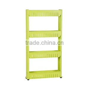 Multi-purpose Removable 4-layer Plastic Bathroom Shelf Crevice Gap Commodity Shelf thumbnail-1