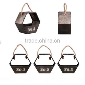 2016 High Quality Wall Hanging Houseware Decoration Wooden Flower Pot thumbnail-2