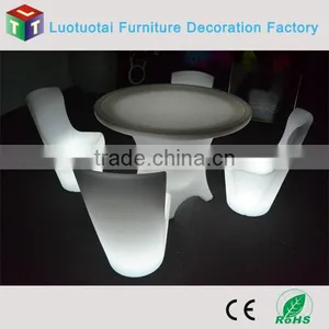Waterproof PE Plastic Illuminated Led Bar Chairs Stool for Wedding and Event thumbnail-6