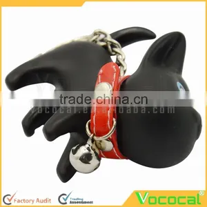 Vinyl Cat Doll Pendant Metal Stainless Steel Key Ring Keychain thumbnail-2