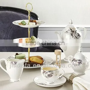 Fine Porcelain/ceramic Round Tea Set 24pcs /17pcs/ 15pcs 12pcs thumbnail-1