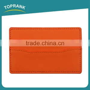 Toprank Hot Sale Simple Business Flat Wallet Card Holder Slim Card Holder Wallet Minimalist Vertical Pu Sleeve Card Holder thumbnail-2