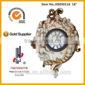 18 Inch PolyResin Clock 3d Last Supper Wall Art Hanging Decoration thumbnail-1