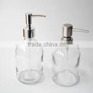 Cheap Smooth Practical Glass Liquid Foam Soap Preserve Bottle With Metal Cap thumbnail-3