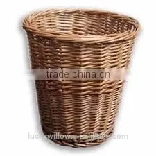 VINTAGE OFFICE WICKER WASTE BASKET,RUBBISH BIN thumbnail-1
