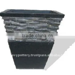 Light Concrete With Stone Planter thumbnail-1