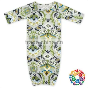 Long Sleeves Infant Toddle Baby Beige Sleeper Gowns thumbnail-2