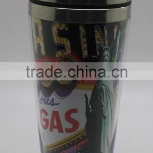 16oz Double Wall Insert Paper Promoition Plastic Coffee Mug DIY Can Change Paper Mug thumbnail-4