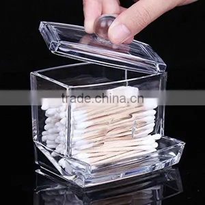 Clear Acrylic Cotton Ball and Swab Holder Case/ Cotton Ball Container thumbnail-1