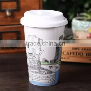 Fda Passed 350ml Ceramic Travel Cup With OEM Design thumbnail-3