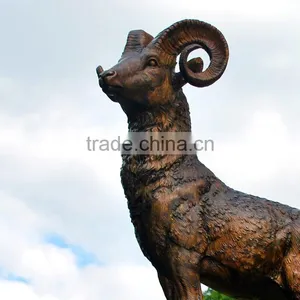 Bronze Foundry Life Size Garden Sheep Sculpture Metal for Sale thumbnail-1