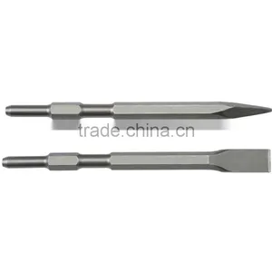 2 Piece 11/16 In. Flat Point Breaker Chisel Set Rock Breaker Chisel Chisel and Punch Set Wood Carving Chisel Set thumbnail-1