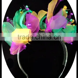 Madri Gras Cheap Custom TUTU Jingle Bell Headdress Cheap Plastic Headband thumbnail-1