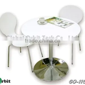 Durable Round Glass Coffee Table, Office Tempered Glass Convenient Table thumbnail-2