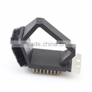 Not Coated Mini BBQ Grill Brush With Scraper thumbnail-1