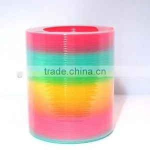 Hot Plastic Magic Rainbow Coil Spring 8.7 *9 cm Big Size Slinky Colorful Novelties Educational Toy thumbnail-6