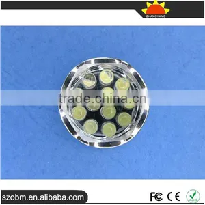 12 Led Flashlight Torch With Compass,3xAAA Battery Aluminum Alloy Led Flashlight thumbnail-4