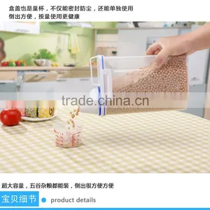 L00004 2017 New Style Grain Tank Canister Kitchen Rice Grain Storage Box Sealed in Plastic Barrels of Jar thumbnail-6
