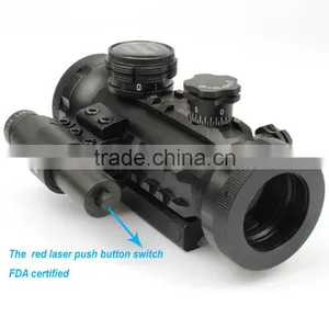 Compact Red Green Dot Riflescope With Red Laser Attached thumbnail-4