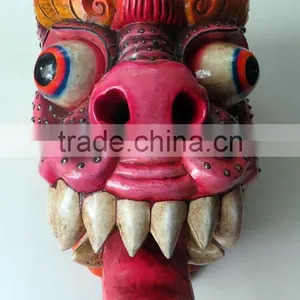 Dragon Mask Wall Hanging Decor Handmade in Nepal thumbnail-1