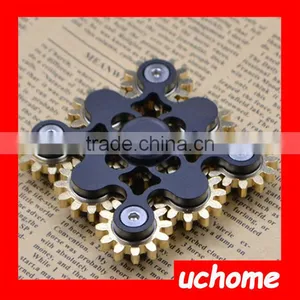 UCHOME 2017 Best Selling Adult Toy Nine Teeth Linkage Fidget Hand Spinner High Quality Stainless Steel Spinner thumbnail-4