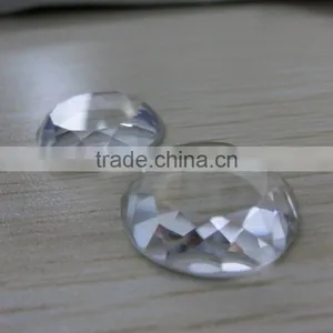 50MM Round Flat Back Glass Stones Jewelry Accessories Unfoiled Transparent Glass for Home Decor thumbnail-1