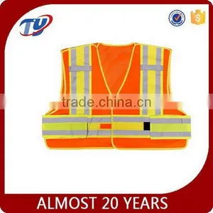 Reflective Safety Vest Fluorescent Orange Security Vest thumbnail-1